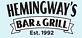 Hemingway's Bar & Grill in Marietta, GA American Restaurants