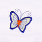 Blue and Orange Butterfly Applique Embroidery Design in Walnut, CA Art