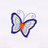 Blue and Orange Butterfly Applique Embroidery Design in Walnut, CA
