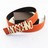 Moschino Logo Buckle Large Embossed Belt Orange in Boca Raton, FL