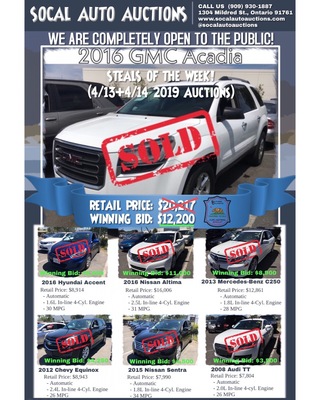 SoCal Public Auto Auctions in Ontario, CA New & Used Car Dealers