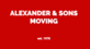 Alexander & Sons Moving in Downtown - Stamford, CT Moving & Storage Consultants