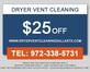 Dryer Vent Cleaning Dallas TX in Dallas, TX Dryer Vent Serv Repair & Installation