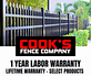 Cook's Fence Company in Greenwood, SC Fence Contractors
