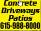 Concrete Driveways Patios in Rockvale, TN Concrete Contractors
