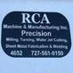 RCA Machine & Manufacturing in Clearwater, FL Machine Shops Cnc Machining