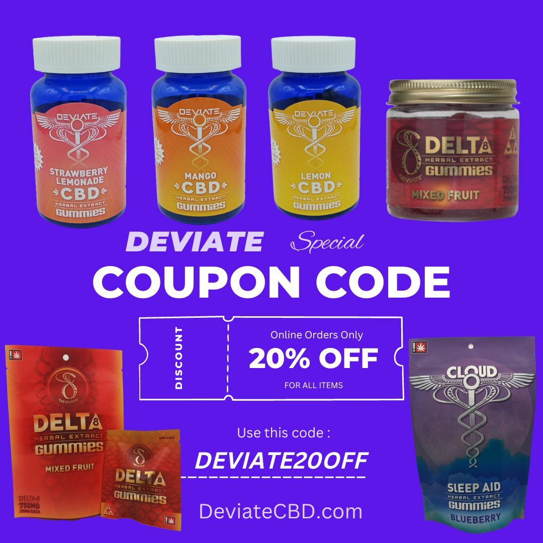 Deviate CBD and Delta Products Discount Coupon