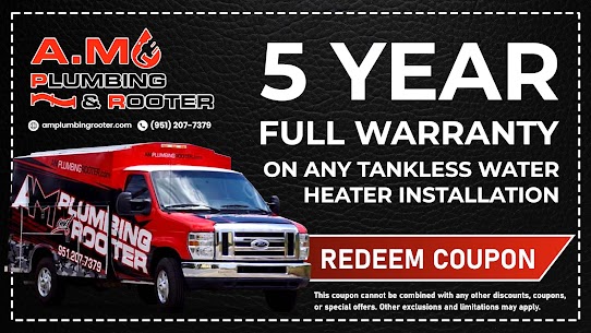 5 YEAR FULL WARRANTY ON ANY TANKLESS WATER HEATER INSTALLATION
