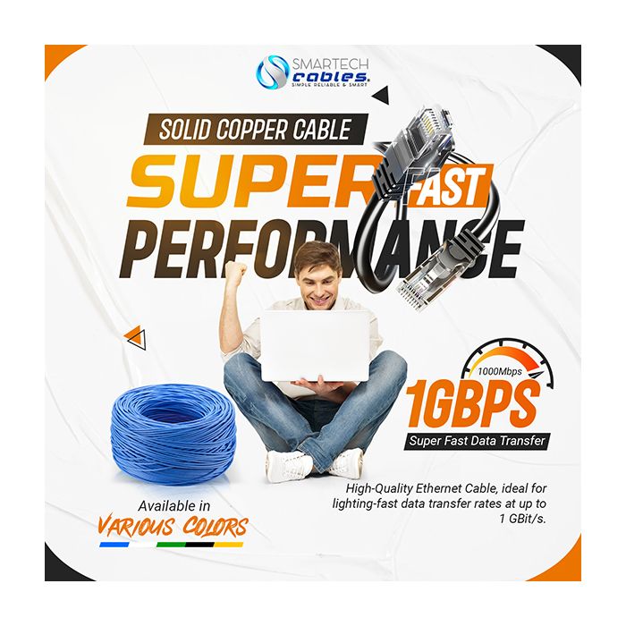 Cat6 Plenum Bare Copper 550 Mhz 23 Awg Ethernet Cable