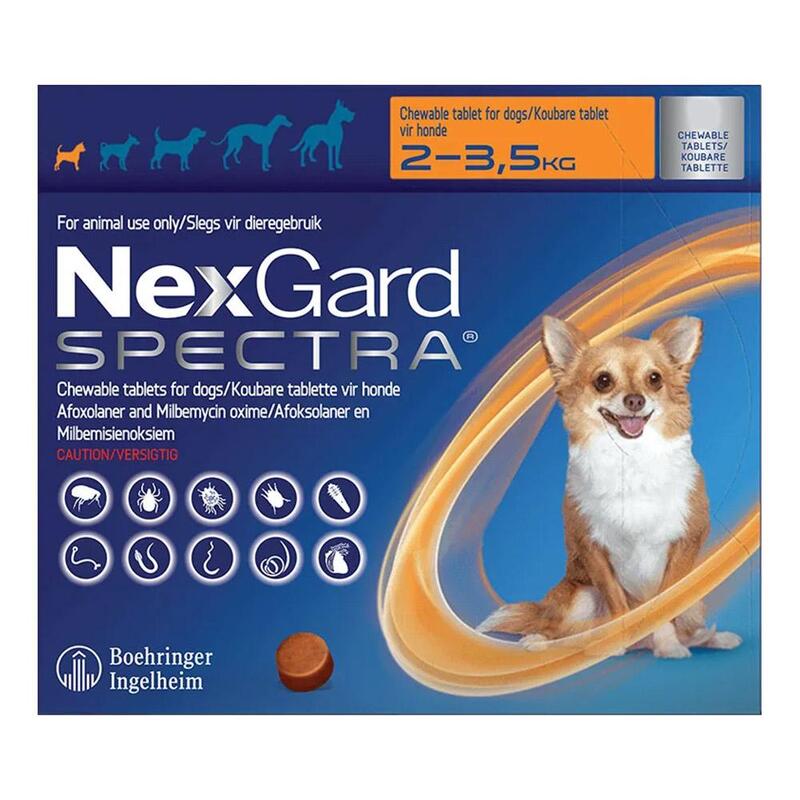 Buy Nexgard Spectra for Dogs - Fleas, Ticks, Worms, & Heartworm Treatment