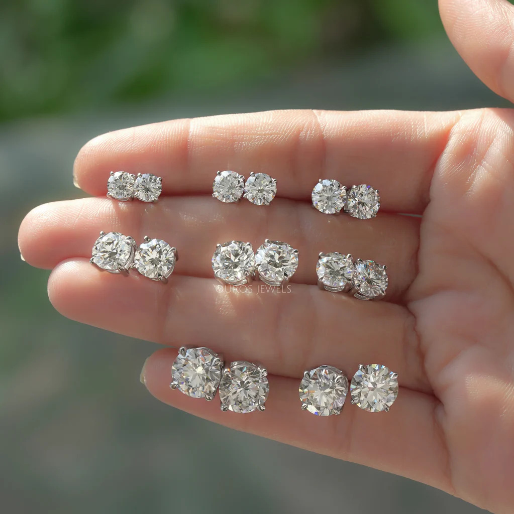 Enjoy 30% OFF on Custom Lab Diamond Stud Earrings