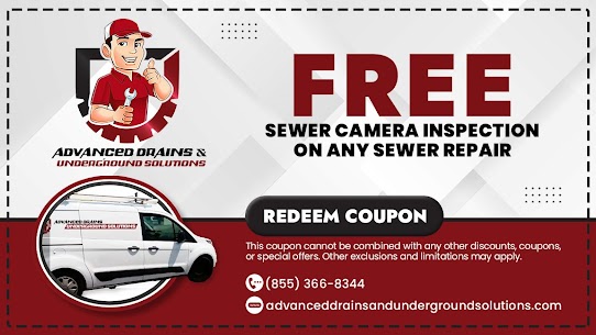 FREE SEWER CAMERA INSPECTION ON ANY SEWER REPAIR