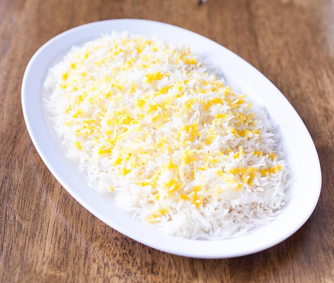 Product: Basmati rice is a fluffy long grain, cooked to perfection. - Aiden's Grill in la crescenta / montrose / sunlandtujunga  /goendale - Glendale, CA Mediterranean Restaurants