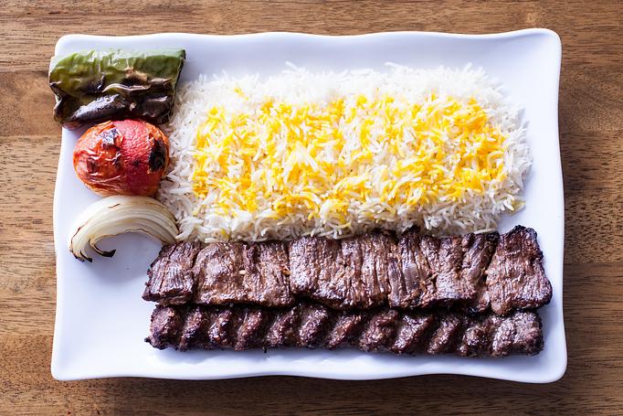 Product: Combination of beef and beef koobideh, daily well marinaded with dairy, cook on open flame to perfection. - Aiden's Grill in la crescenta / montrose / sunlandtujunga  /goendale - Glendale, CA Mediterranean Restaurants