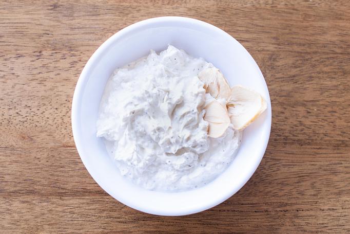 Product: Creamy yogurt dio made with dry shallot (moussir) - Aiden's Grill in la crescenta / montrose / sunlandtujunga  /goendale - Glendale, CA Mediterranean Restaurants