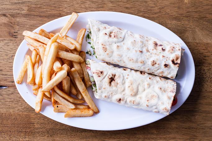 Product: beef sandwich, made with, mayo, parsley, onion, tomato, lettuce on your choice of bread, french roll or lavash wrap (thin bread) - Aiden's Grill in la crescenta / montrose / sunlandtujunga  /goendale - Glendale, CA Mediterranean Restaurants