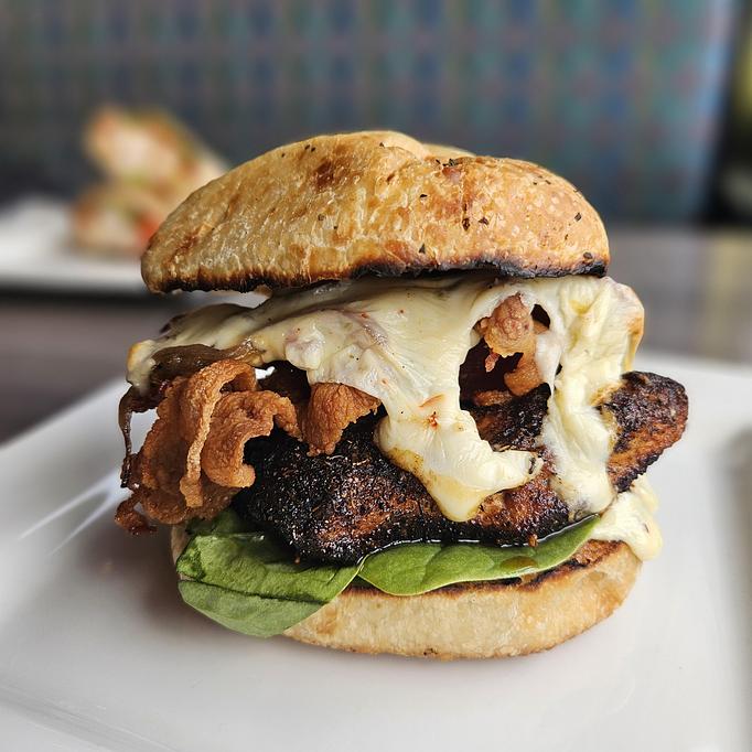 Product: Blackened Chicken Sandwich - Bella Milano in Springfield, IL Pizza Restaurant