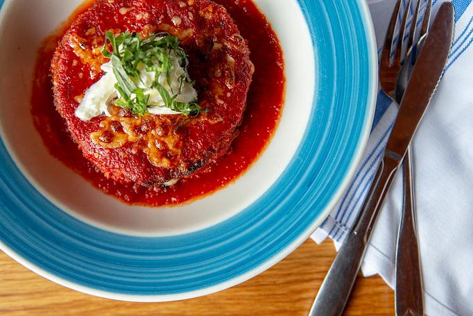 Product: Eggplant Parmesan - Blue Pan Pizza in Congress Park - Denver, CO Dessert Restaurants Product: Eggplant Parmesan - Blue Pan Pizza in Congress Park - Denver, CO Dessert Restaurants