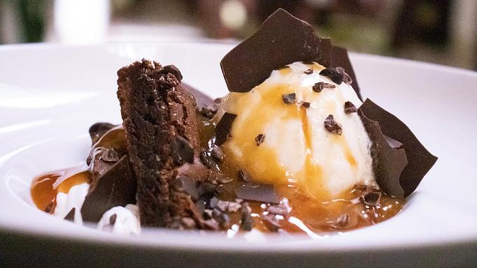 Product: caramel drizzle, whipped cream - Coastal Kitchen and Bar in Uptown - Charlotte, NC American Restaurants