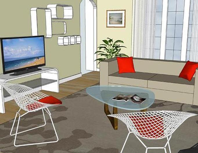 Interior: Living Room & Sun Room - Invision Design Partners, in Rochester, NY Graphic Design Services