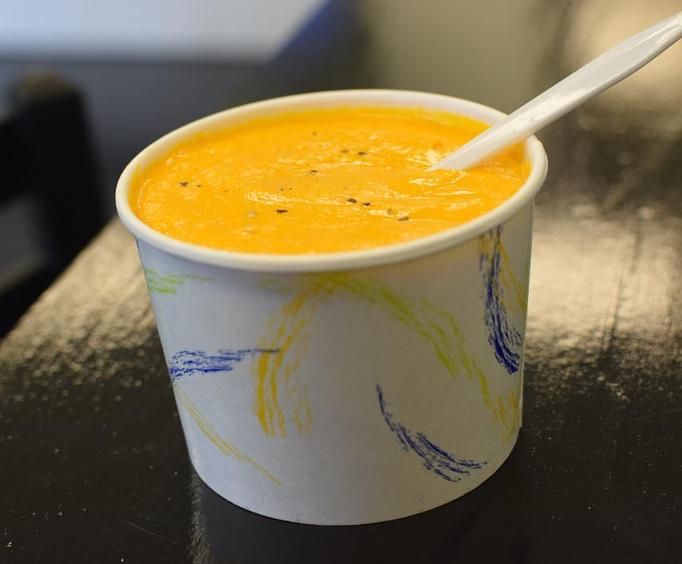 Product: This zesty soup is made on the spot when ordered! - Alkalicious Cold Pressed Juice Bar in Greenbrier East - Chesapeake, VA Organic Restaurants