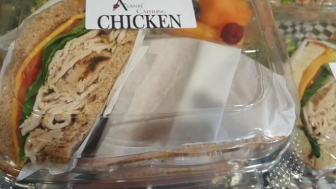 Product: Our chicken sandwich is made from freshly sliced chicken that we grill daily! - Asante Catering in Sacramento, CA American Restaurants