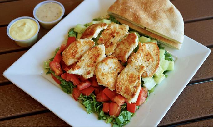 Product: Grilled Chicken Salad - California Pita & Grill Beverly Hills in Beverly Hills, CA Greek Restaurants