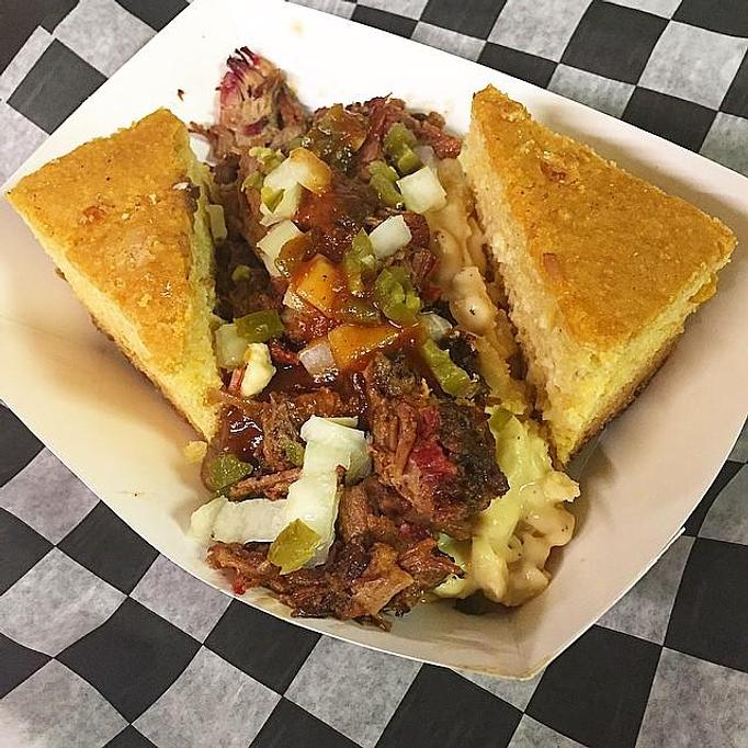 Product: Brisket Train Wreck (Bowl Option) - Deep Run Roadhouse in West End - Richmond, VA Barbecue Restaurants Product: Brisket Train Wreck (Bowl Option) - Deep Run Roadhouse in West End - Richmond, VA Barbecue Restaurants