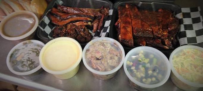 Product: Full Rack of St. Louis Spare Ribs, Cole Slaw, Texas Caviar, l.b Pulled Pork, Mac & Cheese, Collard Greens, Cowboy Beans, Buns and a l.b. of Beef Brisket - Deep Run Roadhouse in West End - Richmond, VA Barbecue Restaurants Product: Full Rack of St. Louis Spare Ribs, Cole Slaw, Texas Caviar, l.b Pulled Pork, Mac & Cheese, Collard Greens, Cowboy Beans, Buns and a l.b. of Beef Brisket - Deep Run Roadhouse in West End - Richmond, VA Barbecue Restaurants