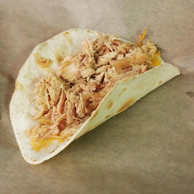 Product: 6" Flour Tortilla, Cheese, Pulled Chicken - Deep Run Roadhouse in West End - Richmond, VA Barbecue Restaurants Product: 6" Flour Tortilla, Cheese, Pulled Chicken - Deep Run Roadhouse in West End - Richmond, VA Barbecue Restaurants