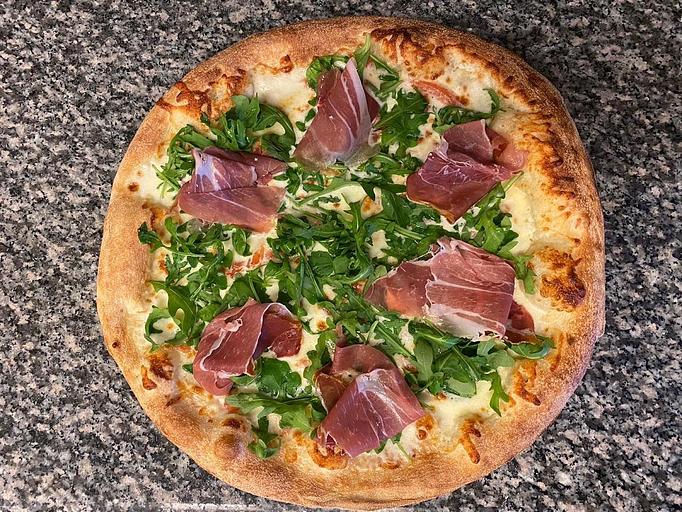 Product: Strackino and Prosciutto Pizza - Dolce Salato Pizza & Gelato in Wilton Manors - Fort Lauderdale, FL Dessert Restaurants