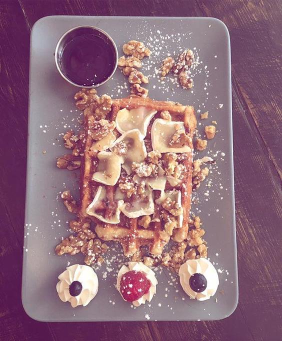Product: Delicious Liege Waffle made with pearl sugar - Geppetto Cafe in Pittsburgh, PA Coffee, Espresso & Tea House Restaurants