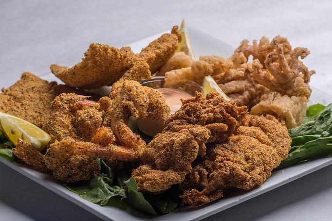 Product: Fried Menu Items are made to order. All hand battered. - Hang Ten Boiler in Alameda, CA Cajun & Creole Restaurant