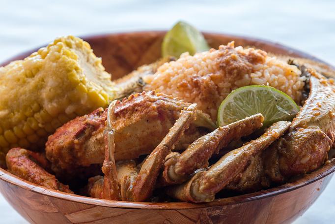 Product: Hand-picked. Fresh and live. Keep it simple. Garlic buttered Dungeness Crab. - Hang Ten Boiler in Alameda, CA Cajun & Creole Restaurant