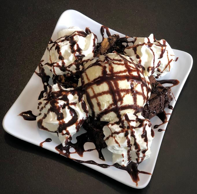 Product: our homemade oreo fudge walnut brownies (pictured à la mode) - Jester's Cafe in WILMINGTON, NC American Restaurants Product: our homemade oreo fudge walnut brownies (pictured à la mode) - Jester's Cafe in WILMINGTON, NC American Restaurants