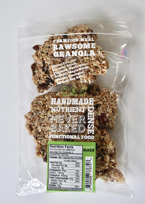 Product: Our purposeful design recipes are dehydrated never baked so loaded with active plant enzymes, protein and fiber.  All are crafted to contain no gluten, no dairy, no soy or no lactose.   (6 ounces). - Juice Basin in Artisan Craft of Asbury MADE products and services - Asbury Park, NJ Health & Medical