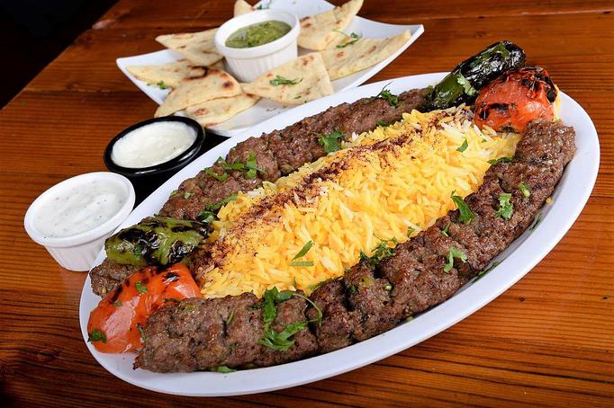 Product: Koobideh Kebab all rice - Kebab Place in DTSA - Santa Ana, CA Greek Restaurants