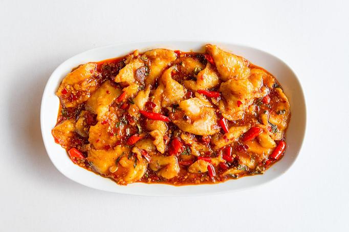 Product: House Made Sour Pickle Chili with Sole Fish - Lao Sze Chuan in Glendale, CA Chinese Restaurants