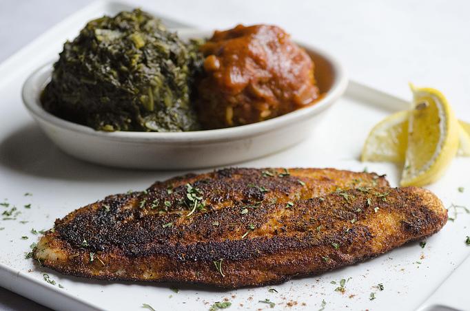 Product: Blackened Catfish Platter - Oceana Grill in New Orleans, LA Cajun & Creole Restaurant
