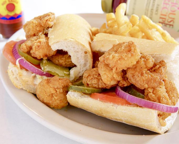 Product: Fried Shrimp Po-boy - Oceana Grill in New Orleans, LA Cajun & Creole Restaurant