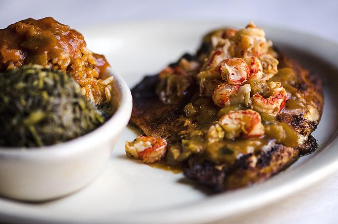 Product: Blackened Redfish Etouffée - Oceana Grill in New Orleans, LA Cajun & Creole Restaurant