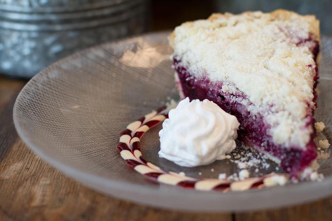 Product: Black Raspberry Sour Cream Fruit Pie - Pine Tree Barn in Wooster, OH American Restaurants
