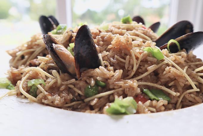 Product: pictured with seafood - Pio Pio Peruvian Cuisine in Great Falls, VA Latin American Restaurants