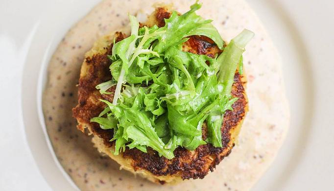 Product: Crab Cake - Salty's on the Columbia River in Columbia River, Portland Airport - Portland, OR American Restaurants