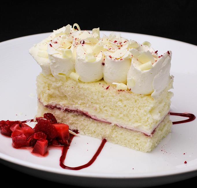 Product: White Chocolate Mousse Cake - Salty's on the Columbia River in Columbia River, Portland Airport - Portland, OR American Restaurants