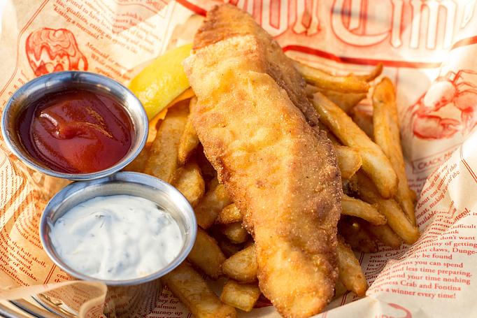 Product: Kids Fish and Chips - Salty's on the Columbia River in Columbia River, Portland Airport - Portland, OR American Restaurants