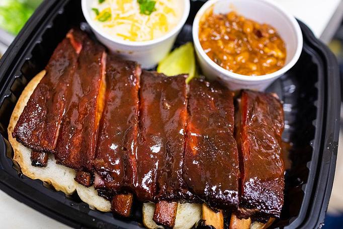 Product: Half Rack of Ribs & Two Sides - Scott's Kitchen in Kansas City, MO Barbecue Restaurants
