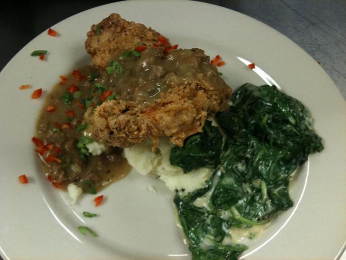 Product: Chicken Fried Chicken - Sir Edmond Halley's in Myers Park - Charlotte, NC Hamburger Restaurants Product: Chicken Fried Chicken - Sir Edmond Halley's in Myers Park - Charlotte, NC Hamburger Restaurants