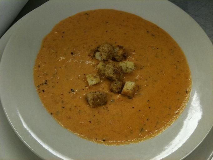 Product: Creamy Tomato Soup - Sir Edmond Halley's in Myers Park - Charlotte, NC Hamburger Restaurants Product: Creamy Tomato Soup - Sir Edmond Halley's in Myers Park - Charlotte, NC Hamburger Restaurants