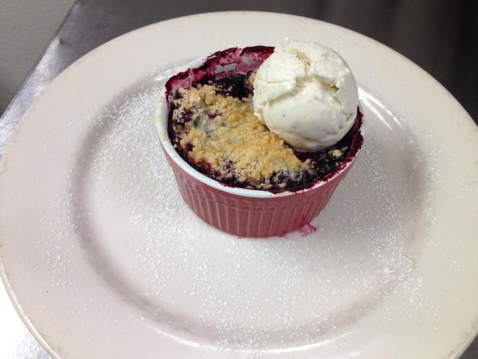 Product: Blackberry Cobbler - Sir Edmond Halley's in Myers Park - Charlotte, NC Hamburger Restaurants Product: Blackberry Cobbler - Sir Edmond Halley's in Myers Park - Charlotte, NC Hamburger Restaurants